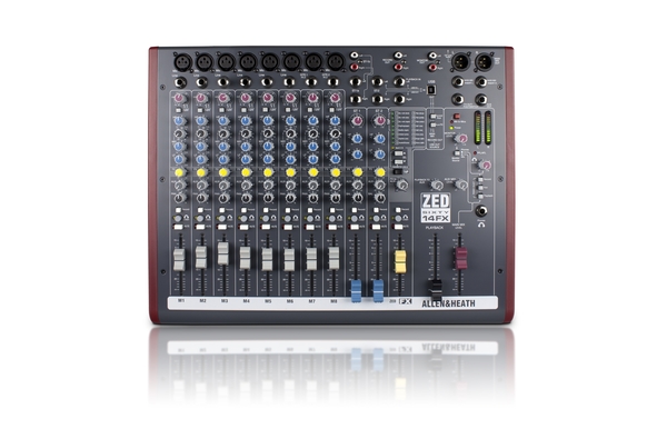 "8 MONO MIC/LINE + 2 ACTIVE D.I. + 3 STEREO LINE INPUTS, SWEPT MID EQ, 60MM FADERS,"